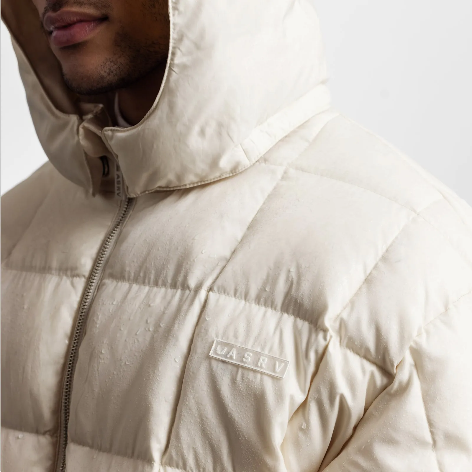 0551. Weather-Ready Down Puffer Jacket - Ivory Cream