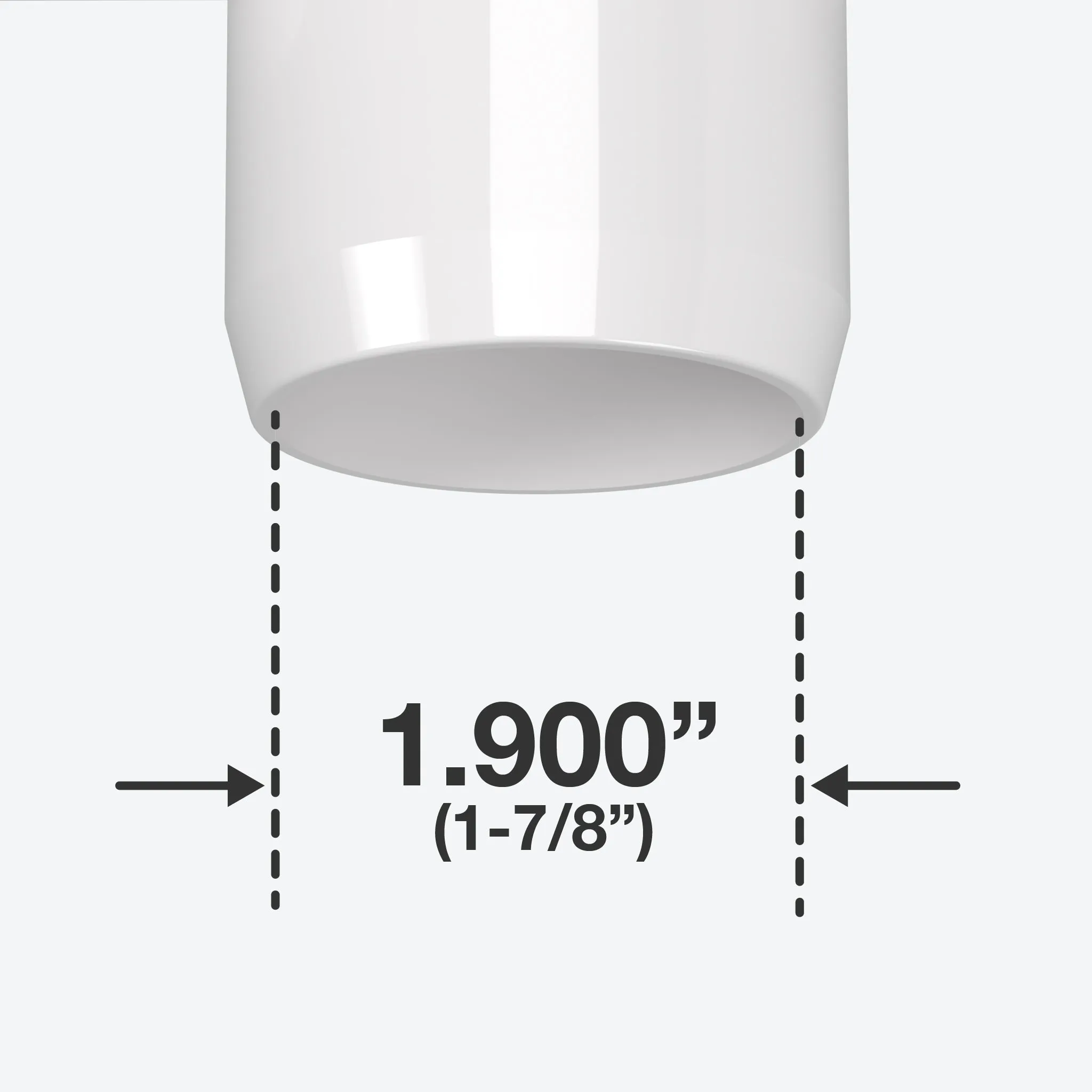 1-1/2 in. Slip Sling PVC Tee, Furniture Grade - White