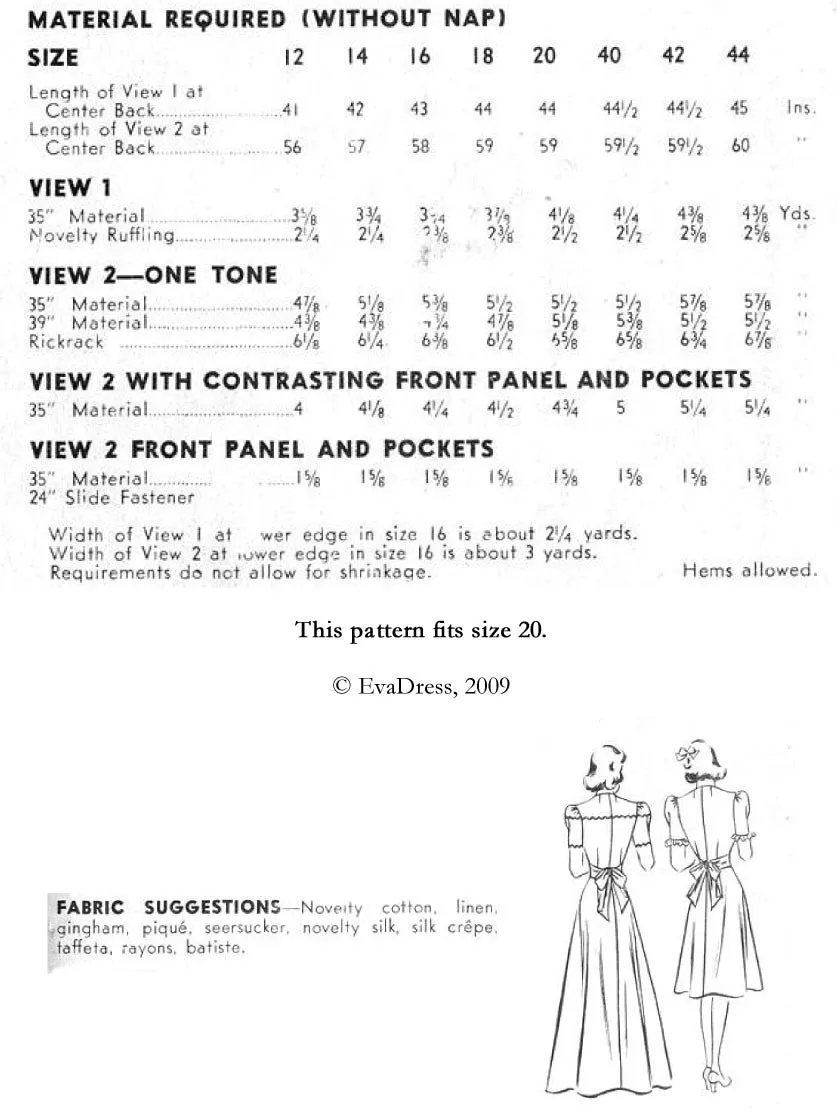 1941 Housecoat or Dress, NL40-622