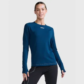 2XU - Women's Ignition Base Layer Long Sleeve - Moonlight/White Reflective