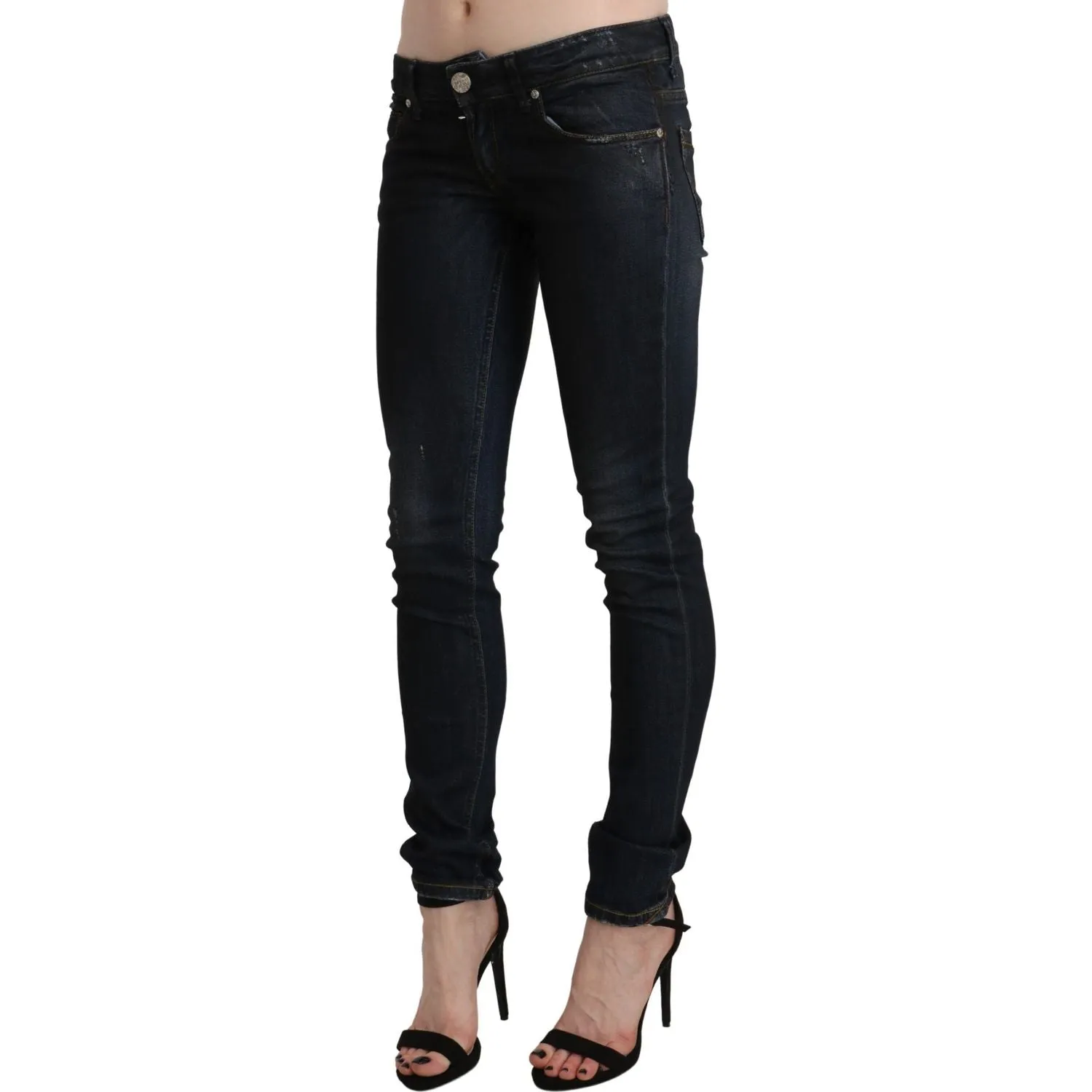 Acht Chic Low Waist Skinny Black Jeans