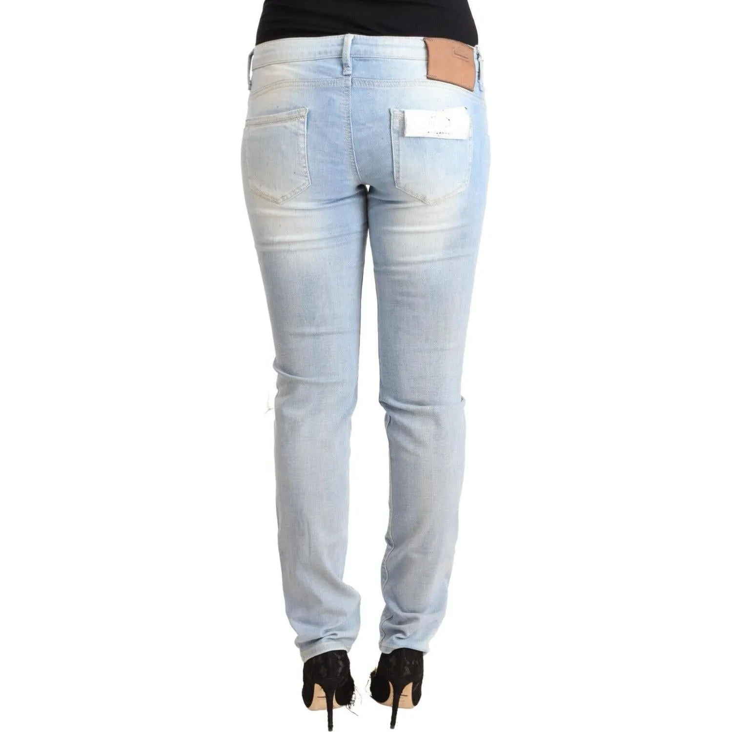 Acht Chic Low Waist Skinny Light Blue Denim