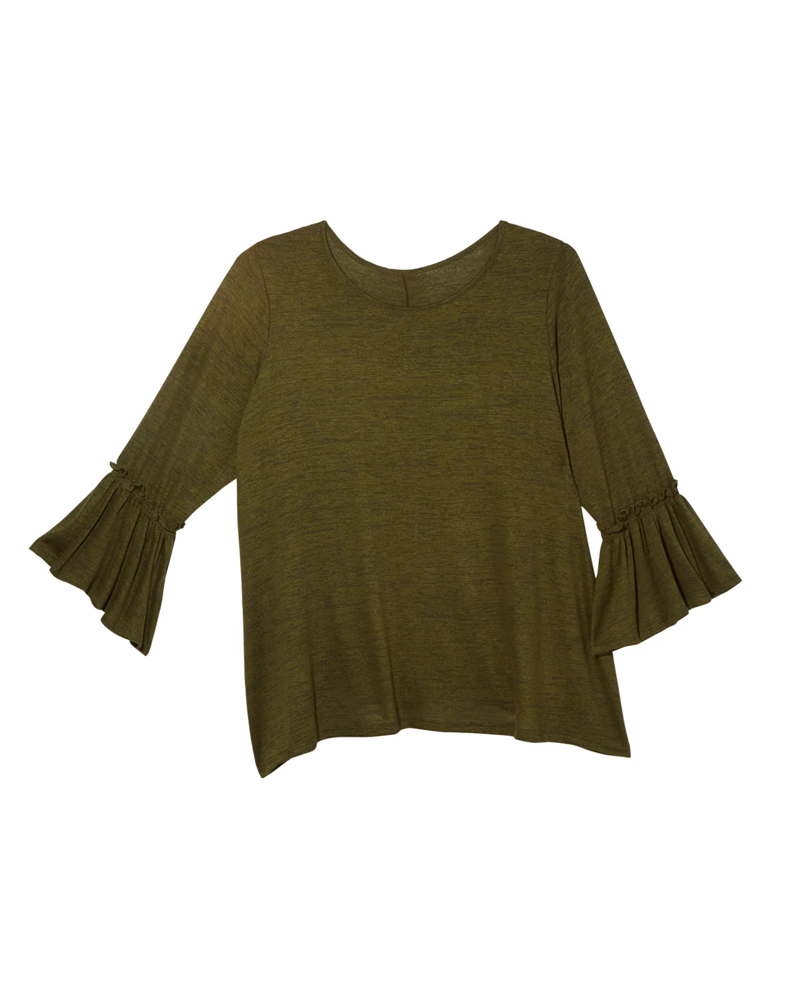 Anabel Bell Sleeve Tee | Olive Green