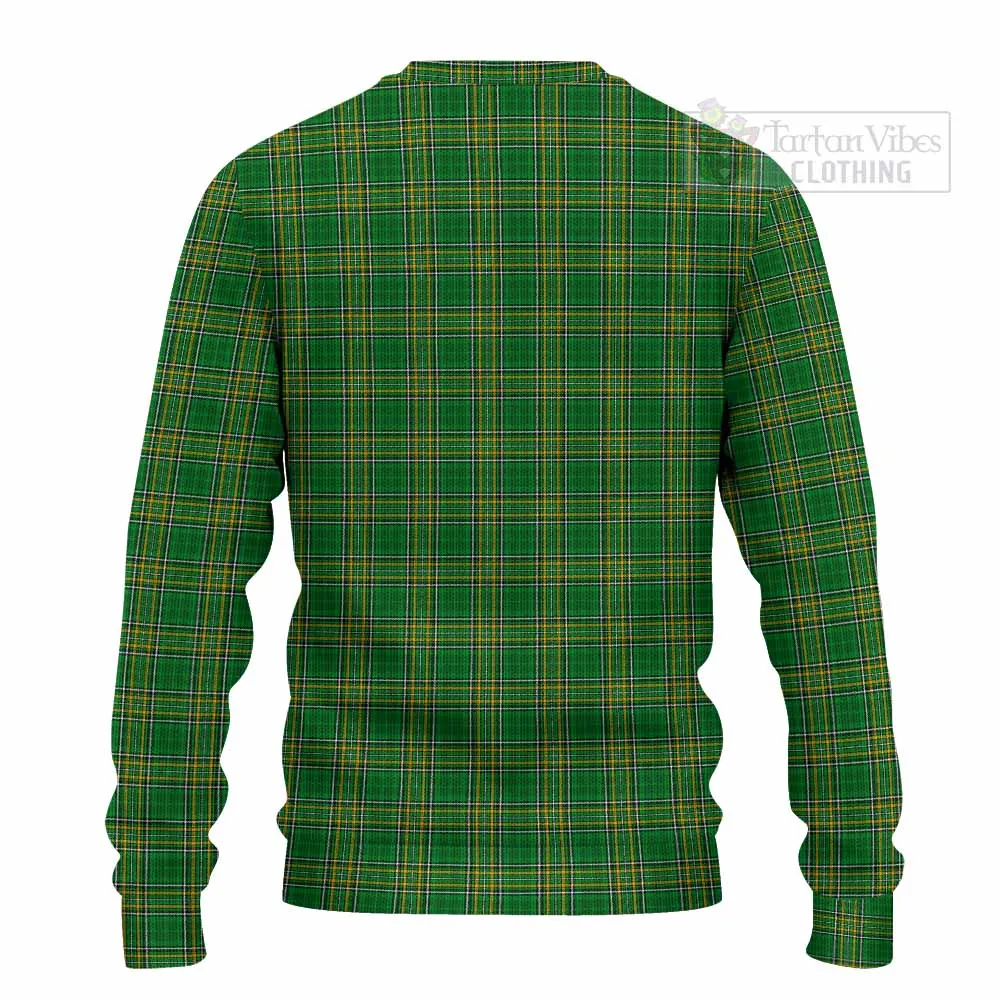 Arnott Irish Clan Tartan Knitted Sweater with Coat of Arms