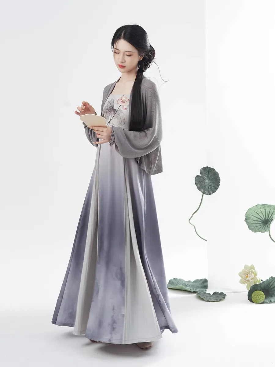 Ash Modern Hanfu Tang Style Chinese Dress