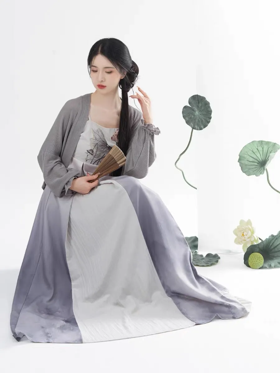 Ash Modern Hanfu Tang Style Chinese Dress