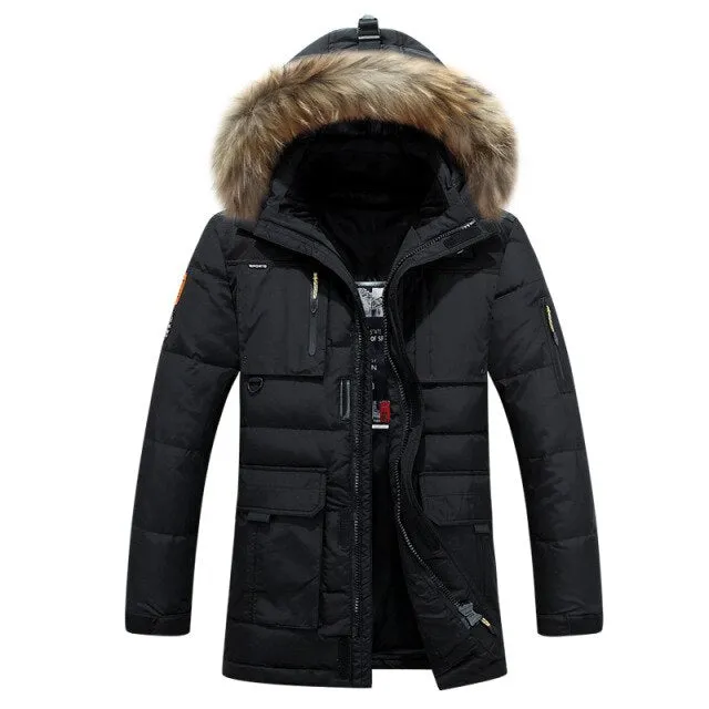 AshoreShop Mens Parka Thick and Windproof Warm Down Jacket