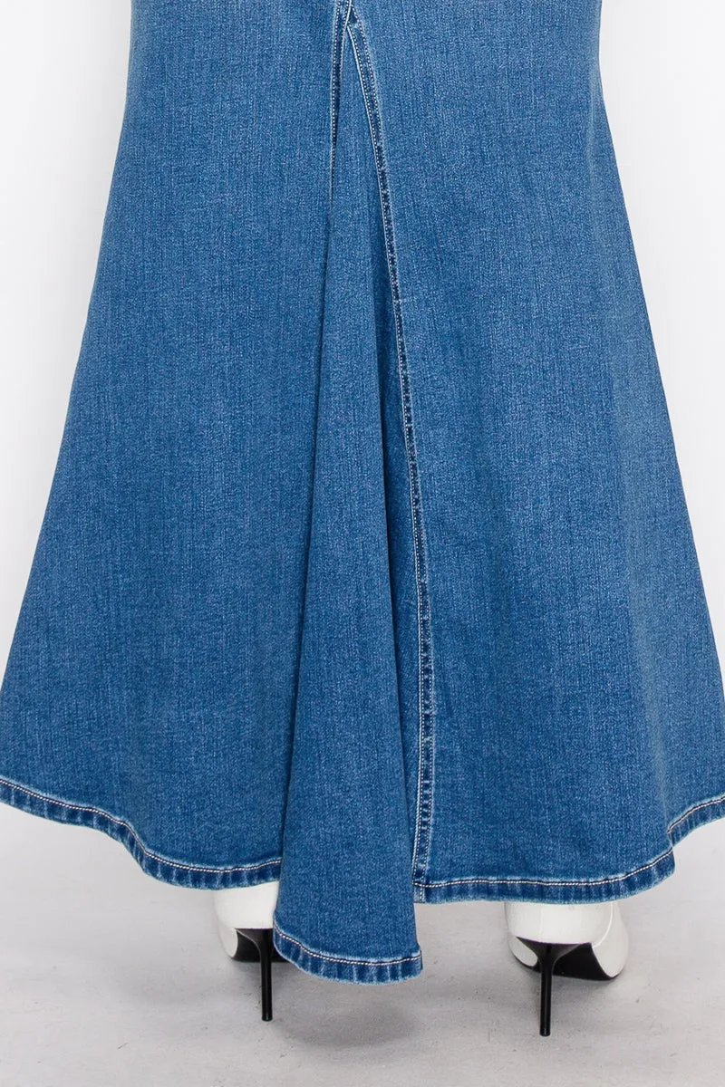 Astrid Denim Mermaid Maxi Skirt