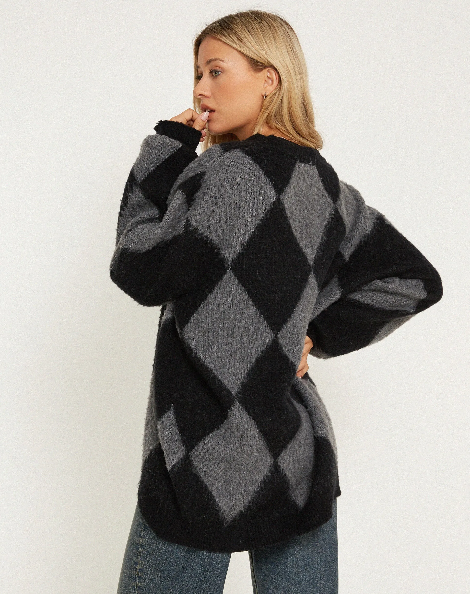 Aureli Cardi in Harlequin Grey and Black