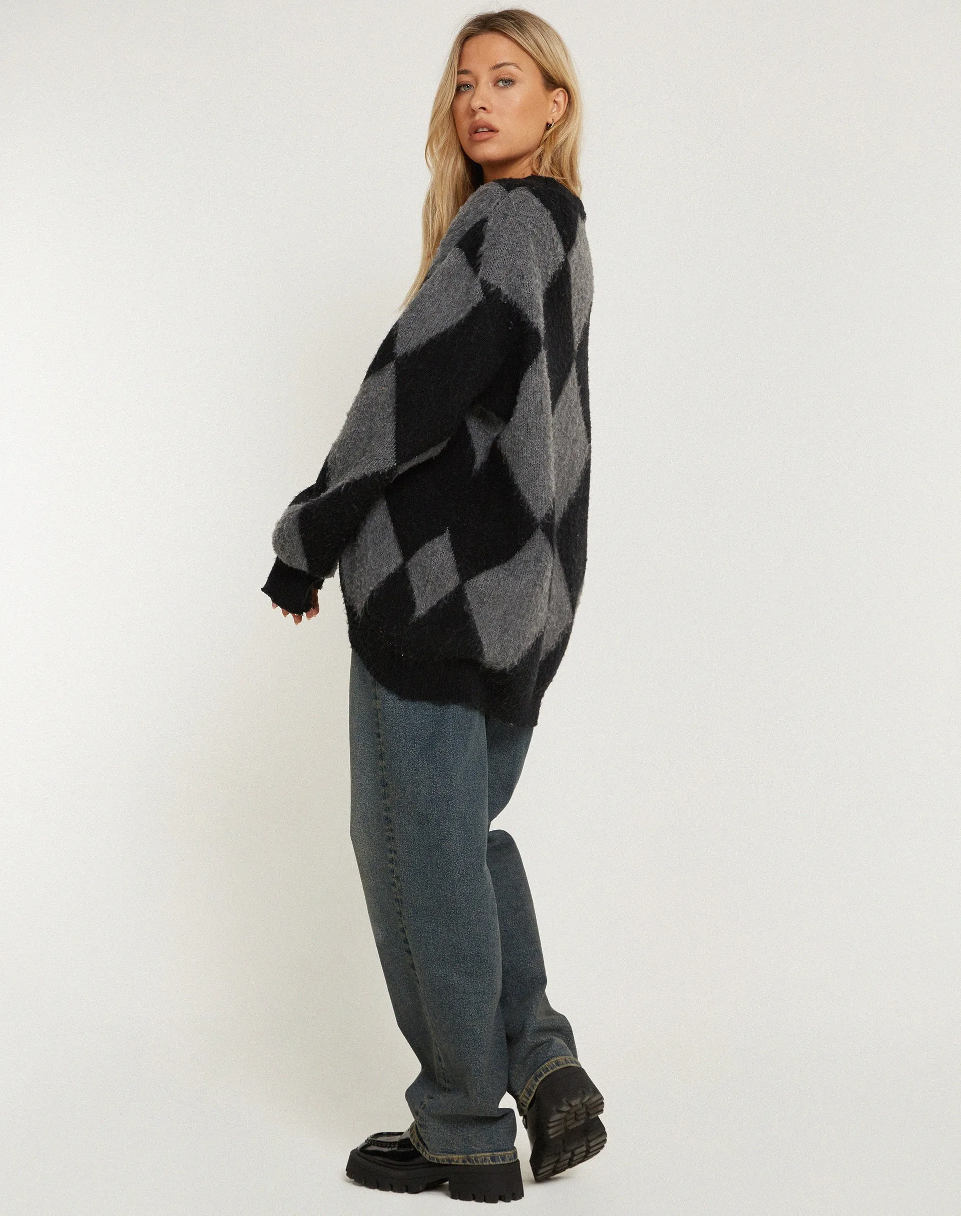 Aureli Cardi in Harlequin Grey and Black