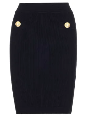 Balmain Ribbed Pencil Skirt