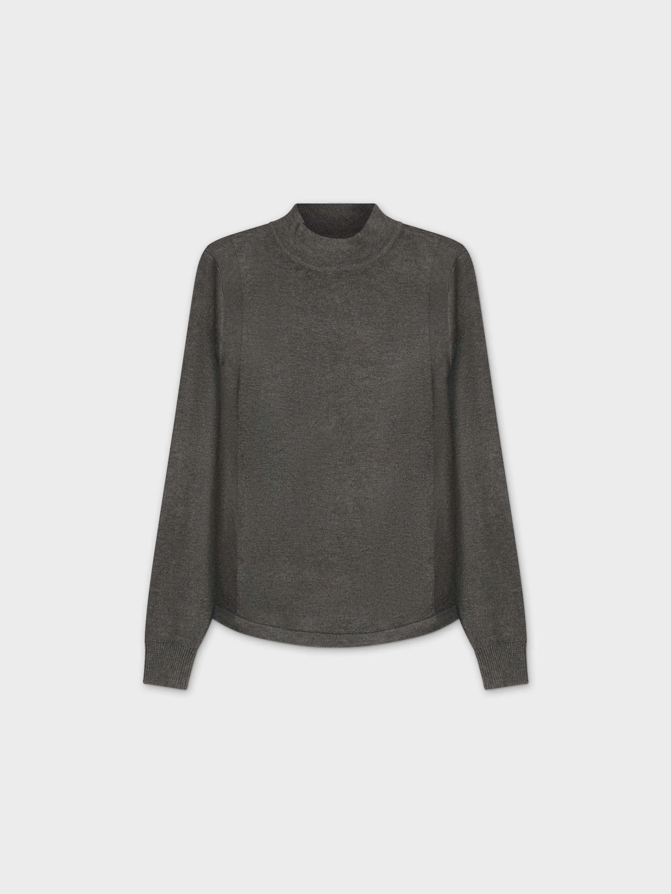 BASIC MOCK NECK TURTLENECK-GREY