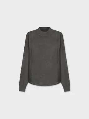 BASIC MOCK NECK TURTLENECK-GREY