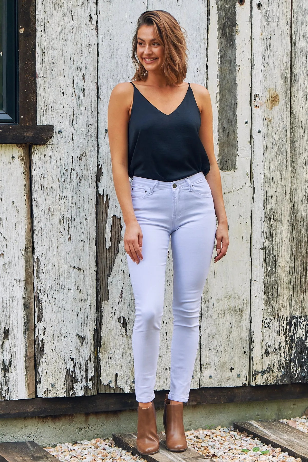 Basic White Denim Jeans