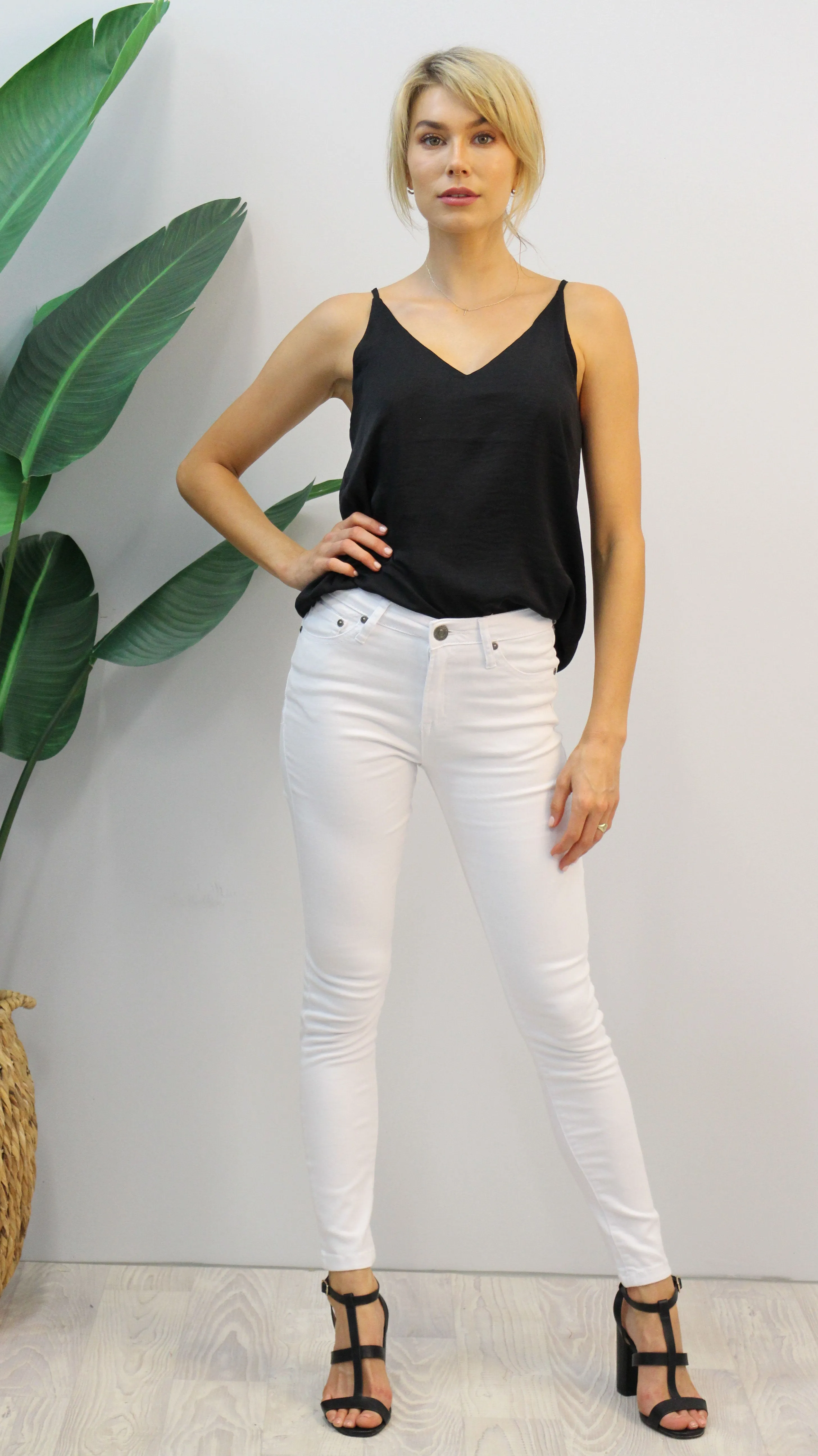 Basic White Denim Jeans