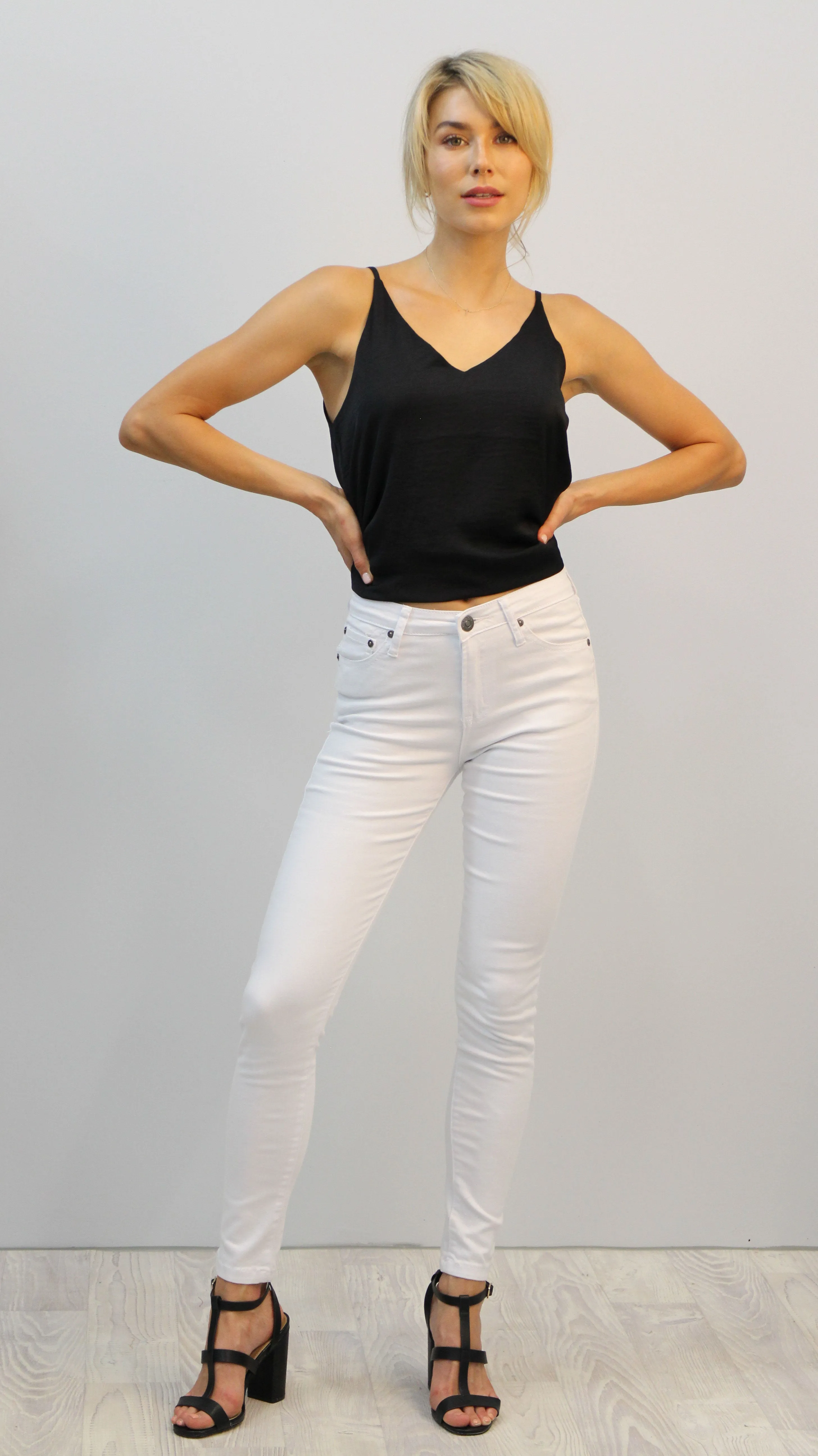 Basic White Denim Jeans