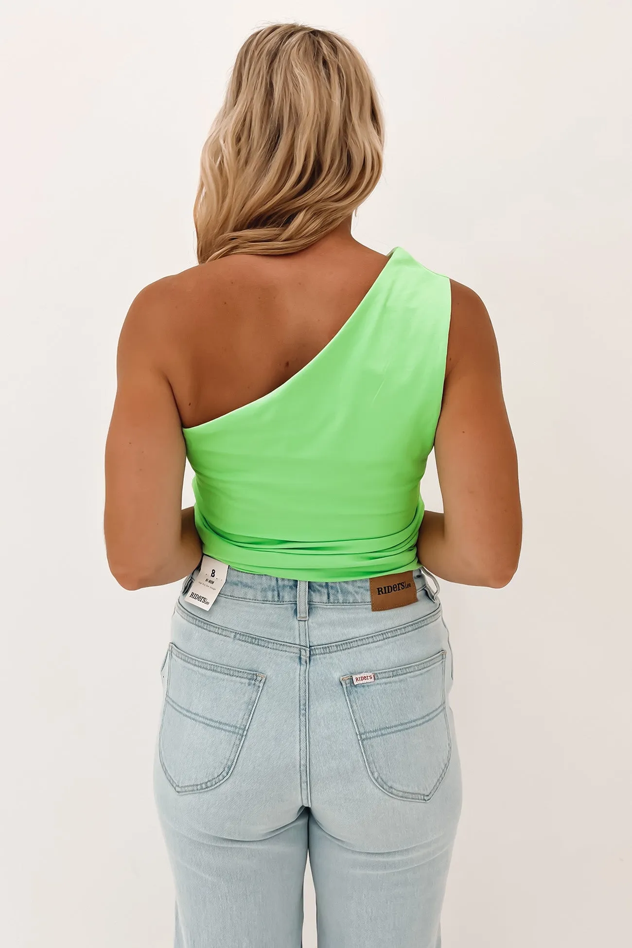 Bec One Shoulder Top Mint