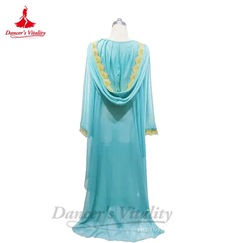 Belly Dance Coat Long Sleeve Robe Competition Clothes Tango Cha Cha Dancewear Female Adult Customsized Oriental Costumes