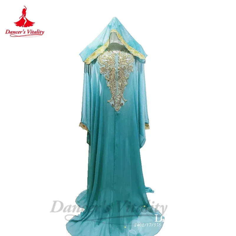 Belly Dance Coat Long Sleeve Robe Competition Clothes Tango Cha Cha Dancewear Female Adult Customsized Oriental Costumes