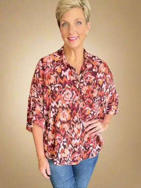 Belong To Each Other Watercolor Floral Print Top in Regular and Curvy