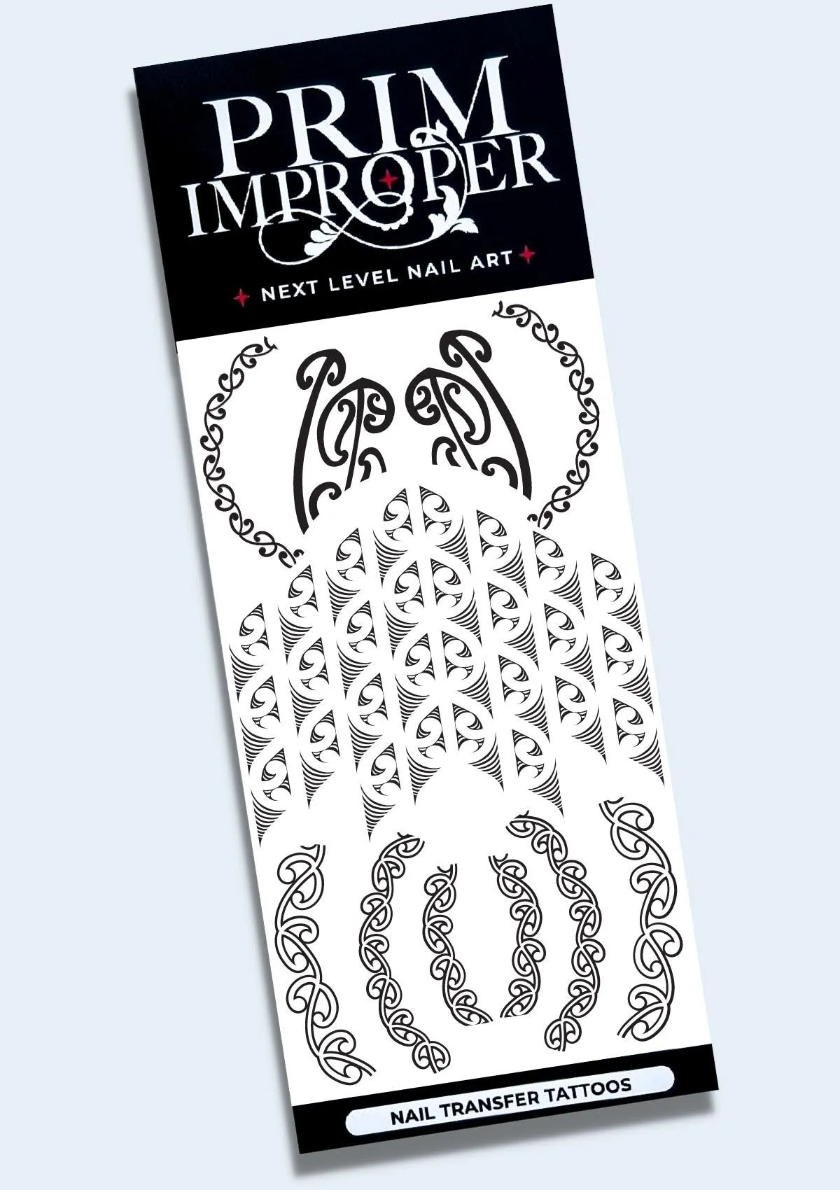 Black & White Nail Transfer Tattoos