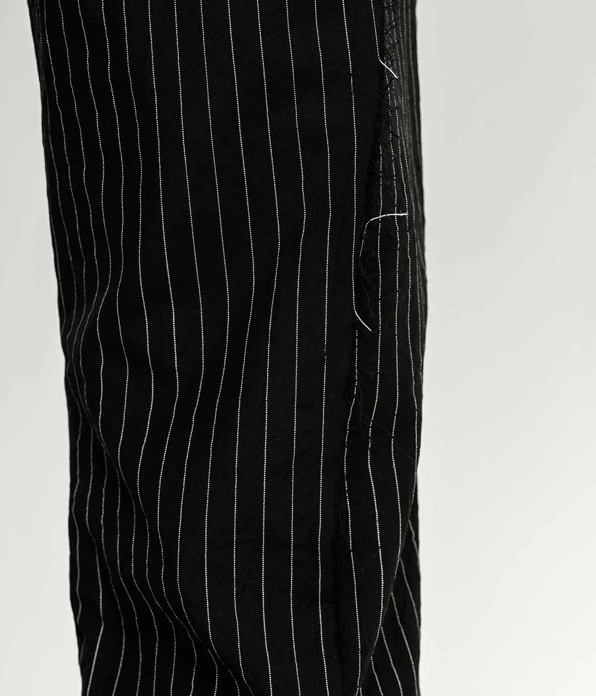 Black Striped Slim Trouser