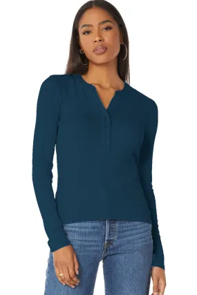 Bobi Long Sleeve Henley Shirt