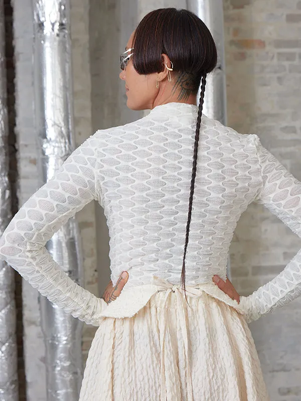 Bubble Wrap Turtleneck - Pearl