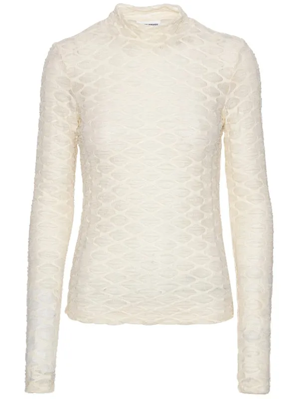 Bubble Wrap Turtleneck - Pearl