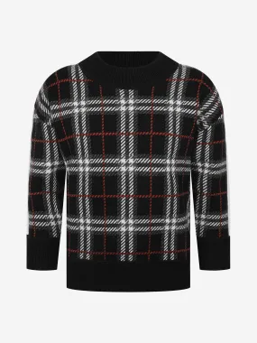 Burberry Boys Check Wool Sweater