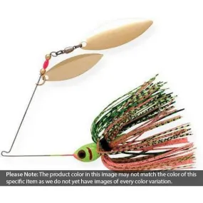 BYBW12-636 Booyah Double Willow Spinner Bait, 0.5 Oz. - Satin Silver Glimmer