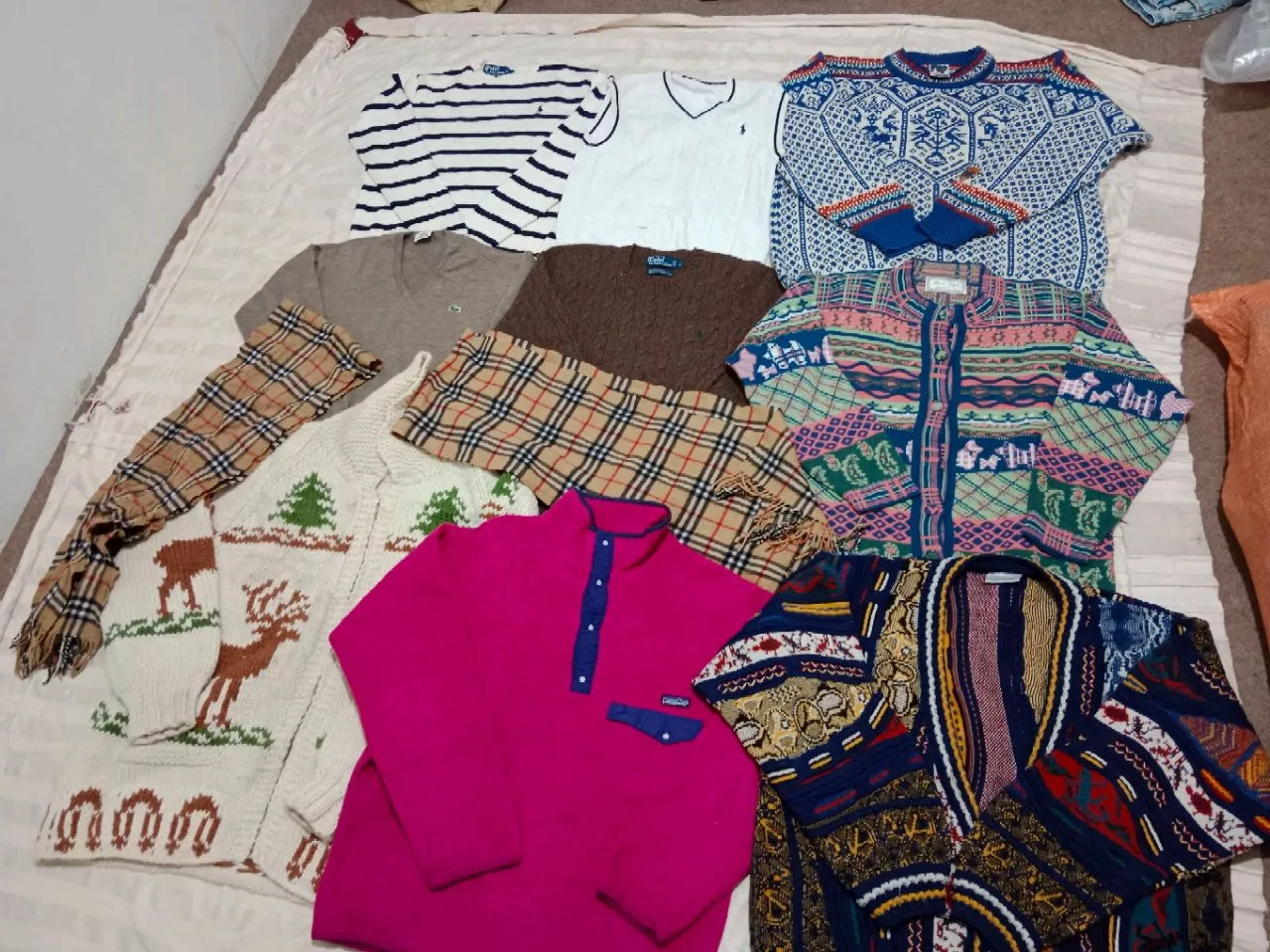 Coogi Style, Norway, Crazy Knit & Ralph Polo, Mix sweater (18) piece A grade bundle