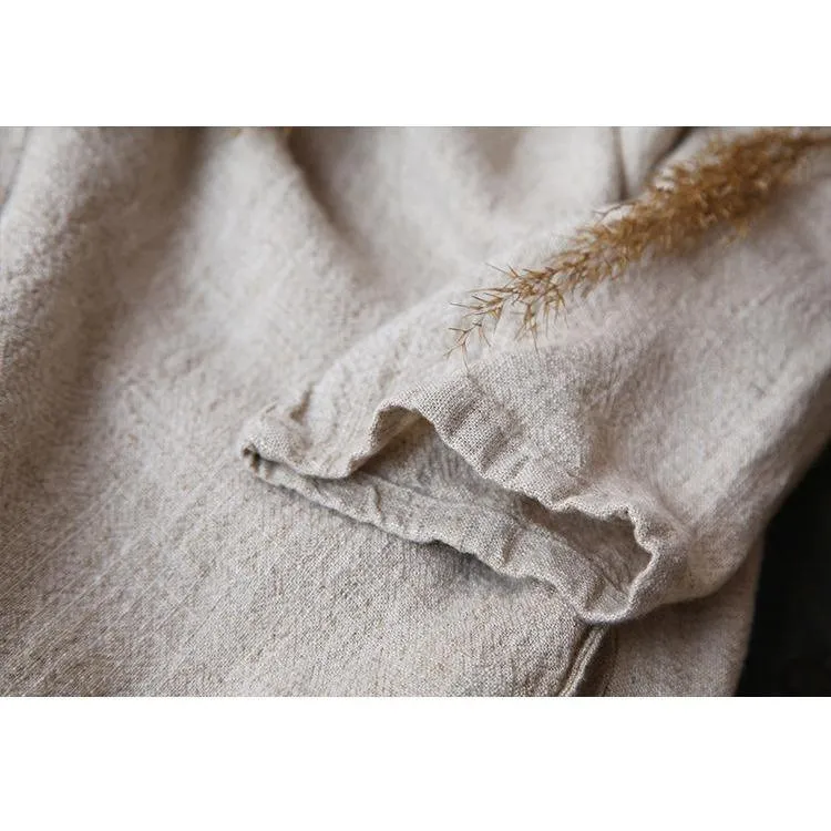 Cotton Linen Beige Cardigan  | Zen