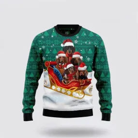 Dachshund Dog Snow Ugly Christmas Sweater For Men And Women, Gift For Christmas, Best Winter Christmas Outfit