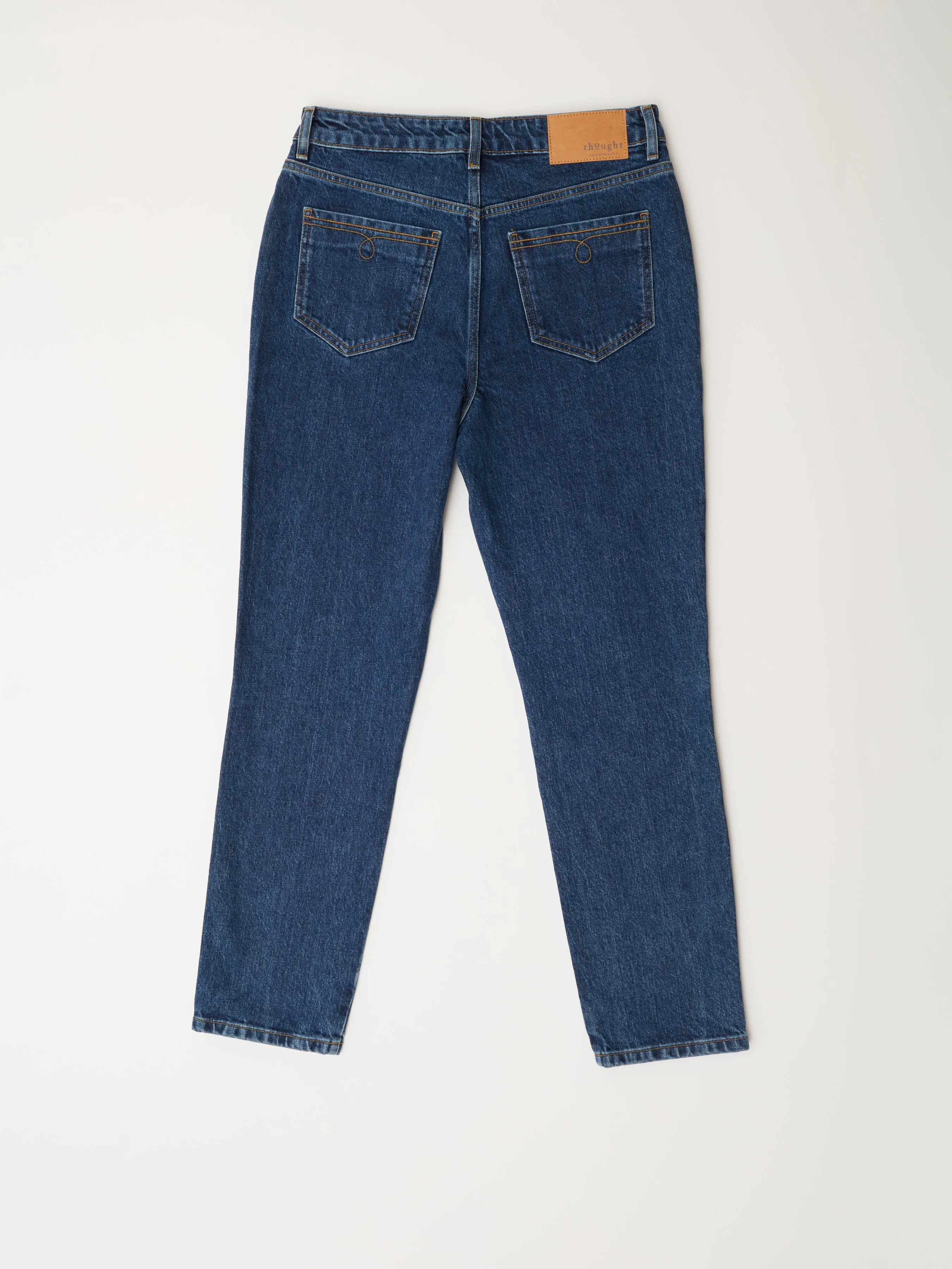 Dark Blue Straight Leg Jeans