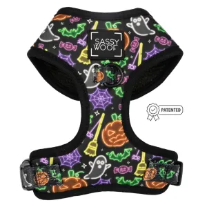 Dog Adjustable Harness - Neon Frights