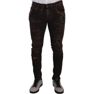 Dolce & Gabbana Slim Fit Distressed Skinny Denim Jeans