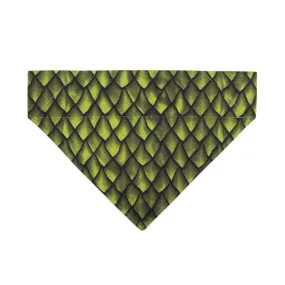 Dragon Cat Bandana - "Dragon Scales - Green" - Fantasy Bandana for Cat   Small Dog / Game of Thrones / Slide-On Over the Collar Bandana