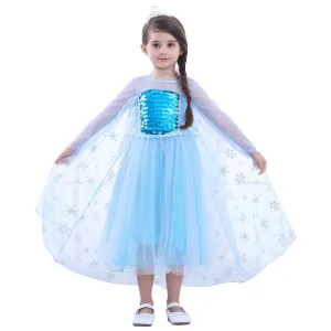 Fancydresswale Frozen Elsa Girl Princess Dress Cosplay costume