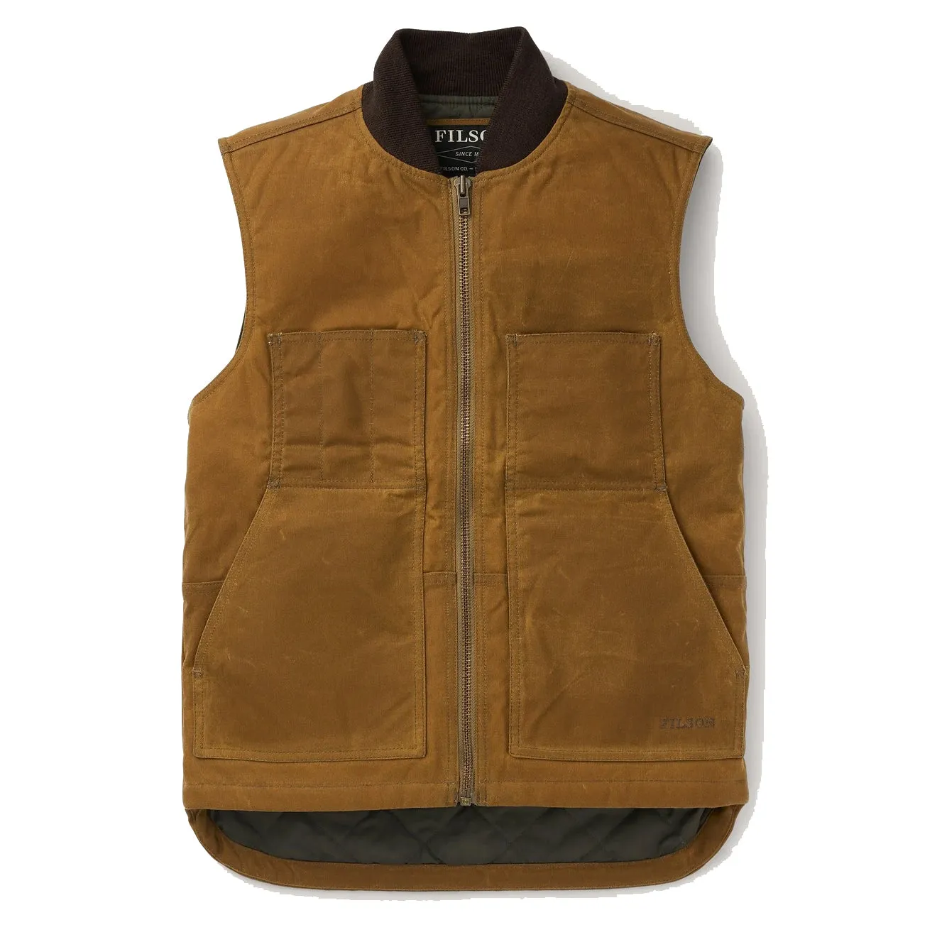 Filson Tin Cloth Insulated Work Vest Dark Tan