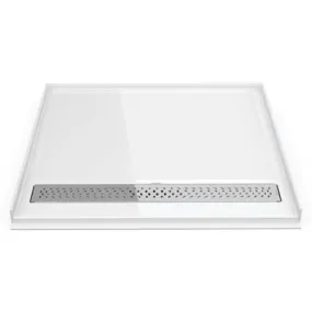 Fleurco ADAPTEK IN-LINE ZERO THRESHOLD Shower Base with Linear Drain