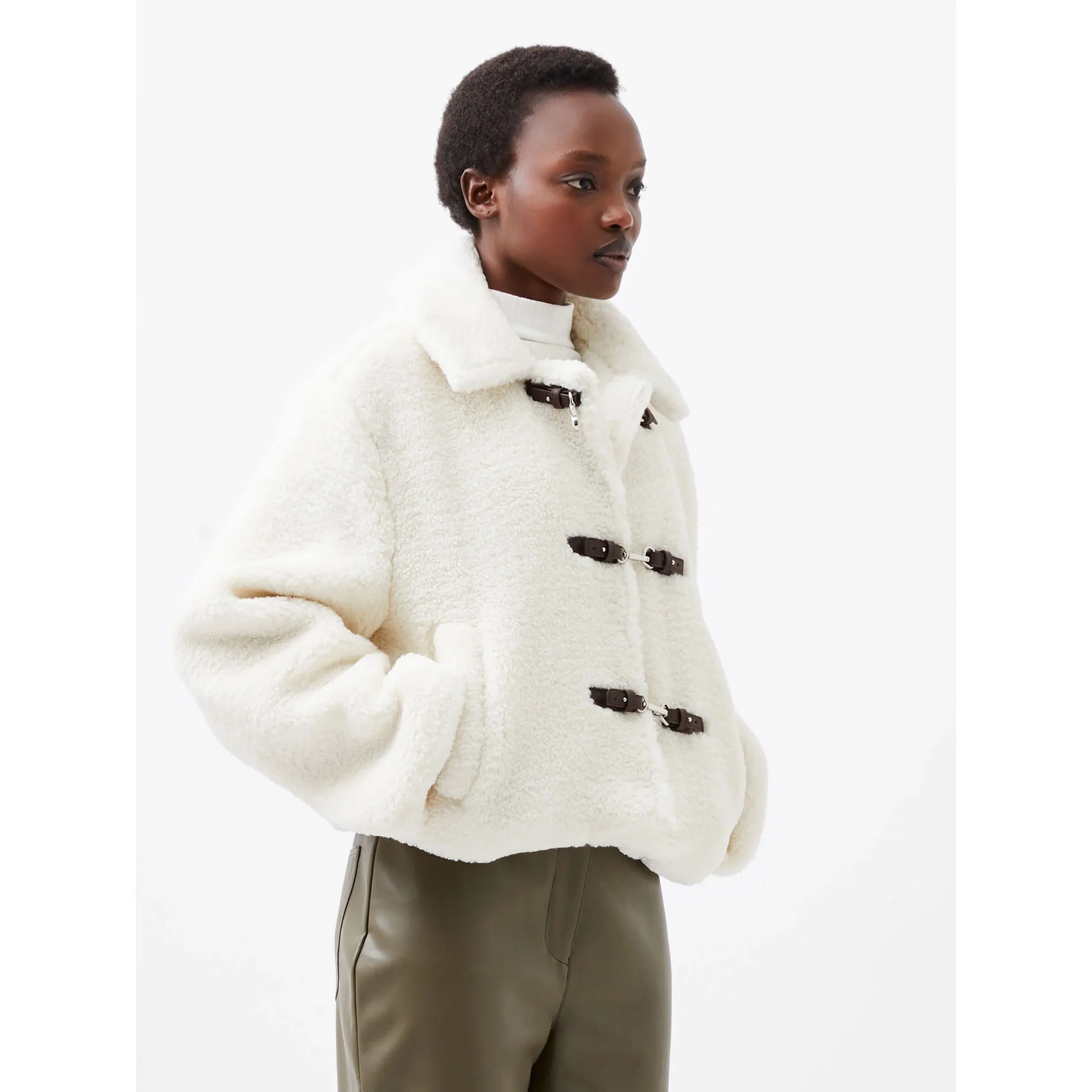 French Connection Alex Faux Fur Jacket 75XAJ