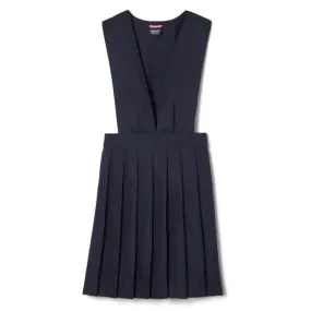 French Toast Girls School Uniform V-Neck Pleated Jumper - Navy - SY9000