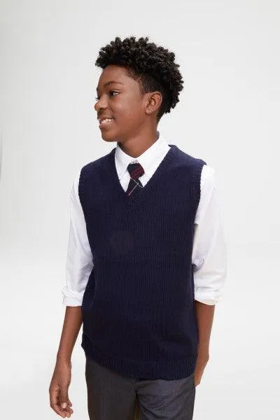 French Toast V-Neck School Uniform Sweater Vest - Navy - SC9016