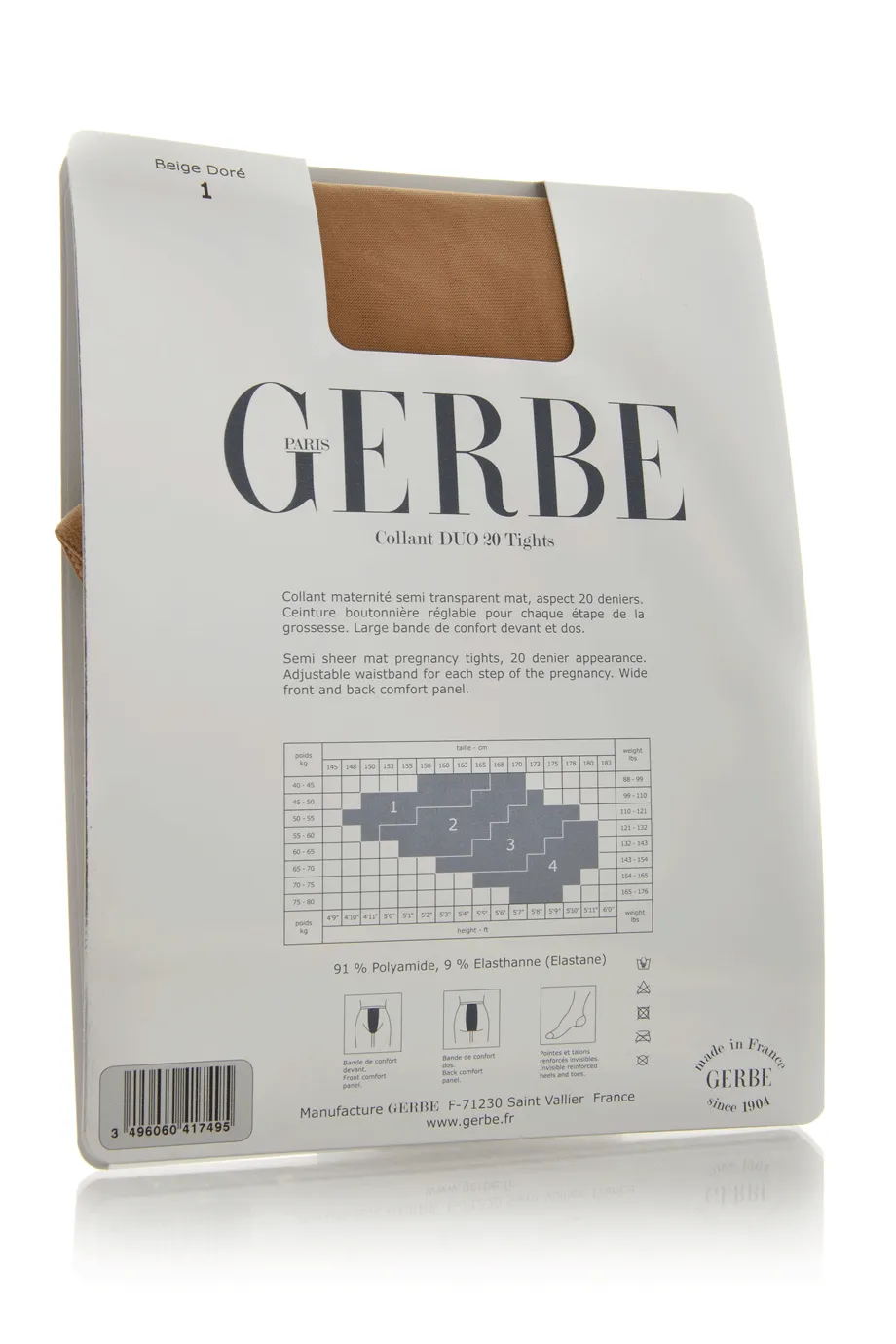 GERBE DUO 20 Beige Pregnancy Tights