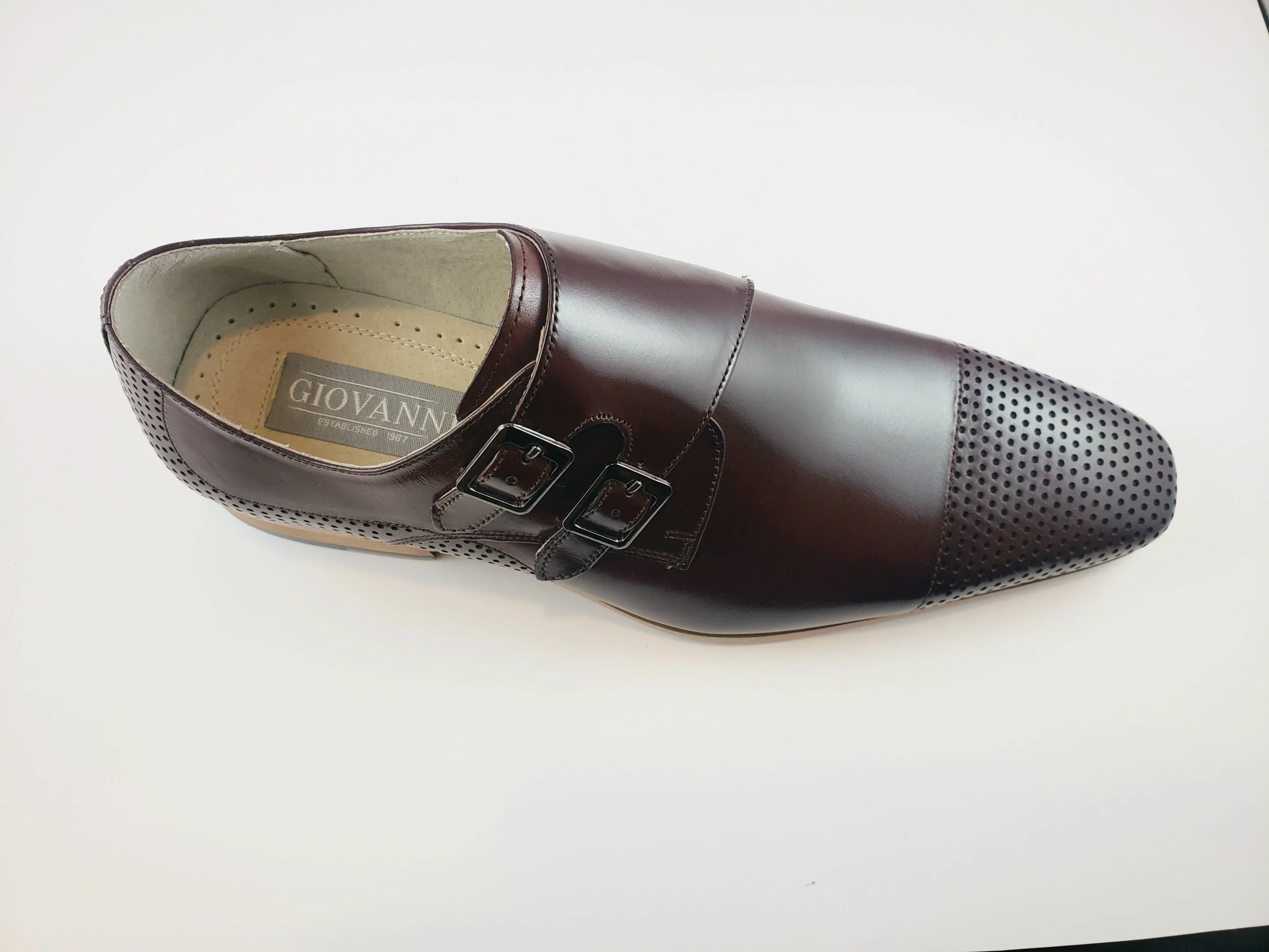 Giovani slip on Burgundy shoes