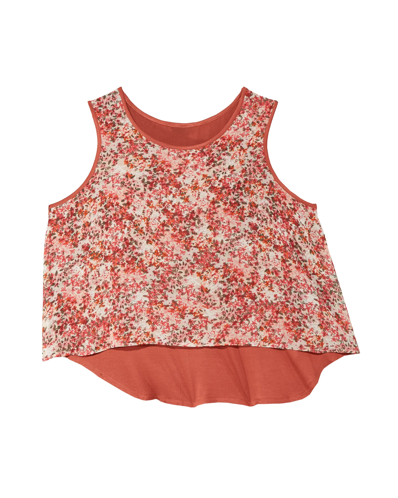 Grace Double Layer Tank | Red / Ivory