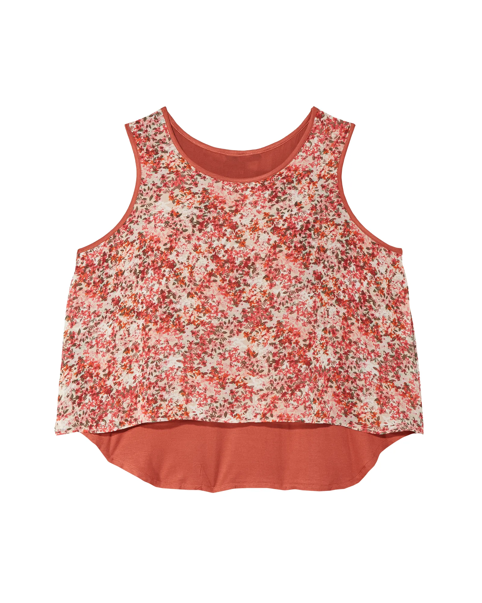 Grace Double Layer Tank | Red / Ivory