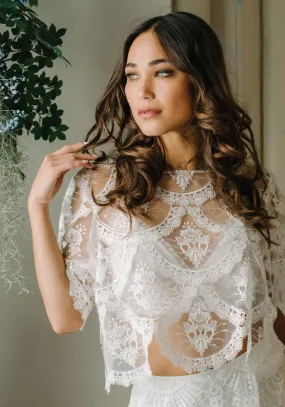 Helena Ivory Embroidered Top Last Call