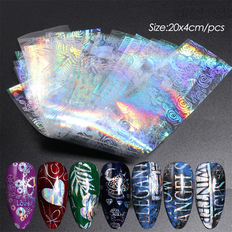 Holographic Laser Nail Foil 10pcs